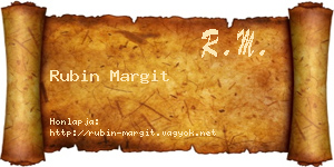 Rubin Margit névjegykártya